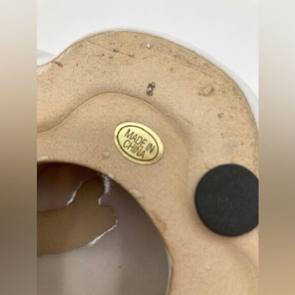 Arhaus White Lotus Water Lily Ceramic Centerpiece HEAVY Candle Holder - Picture 5 of 9